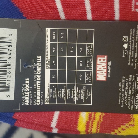 Socks - 12 pairs Unisex Ankle and Crew - Marvel and The Karate Kid - Lootcrate - Picture 6 of 6